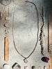 Herkimer Diamond in gold, long mixed pearl mala Sea Ox