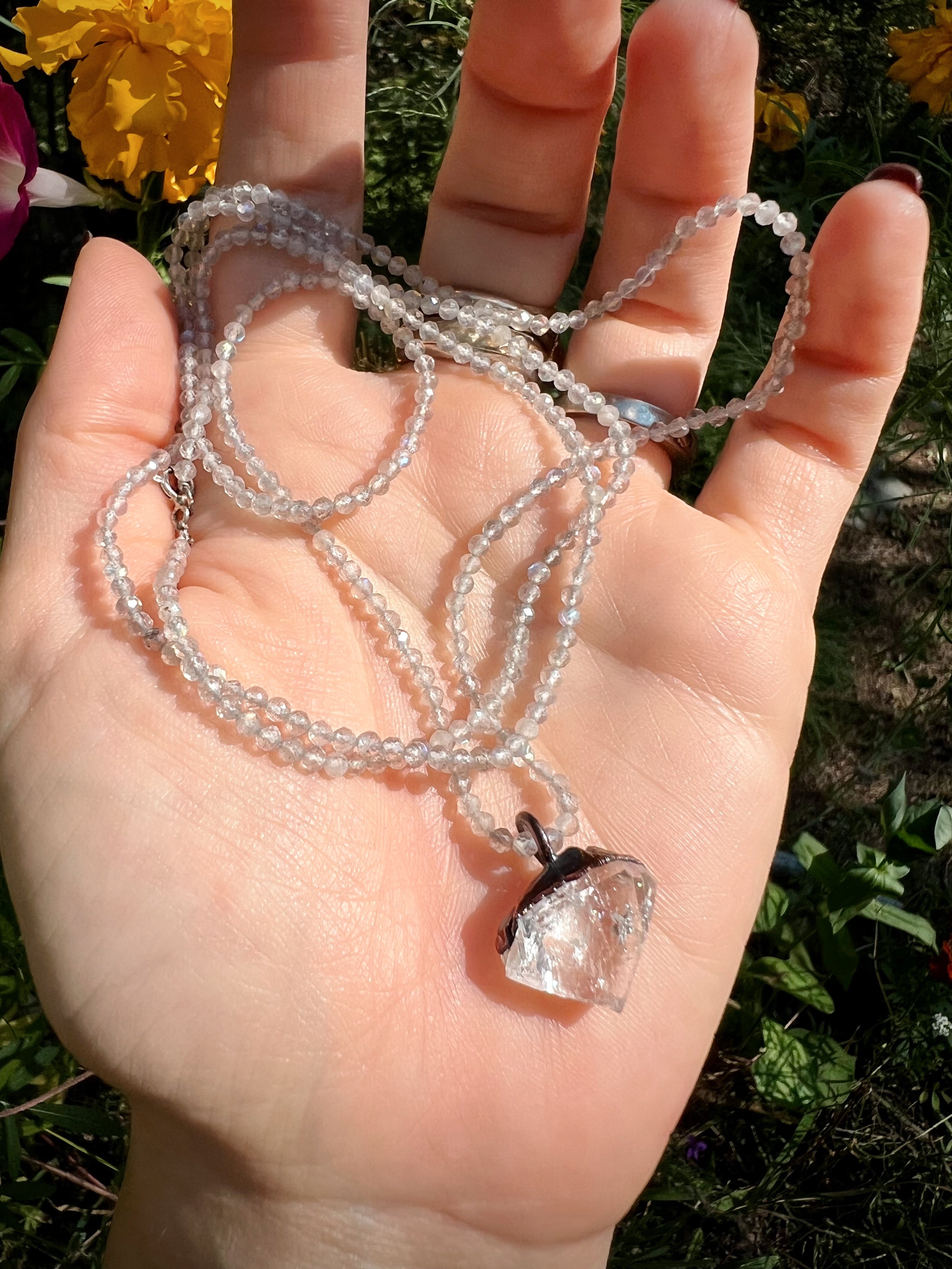 Herkimer Diamond, Labradorite strand