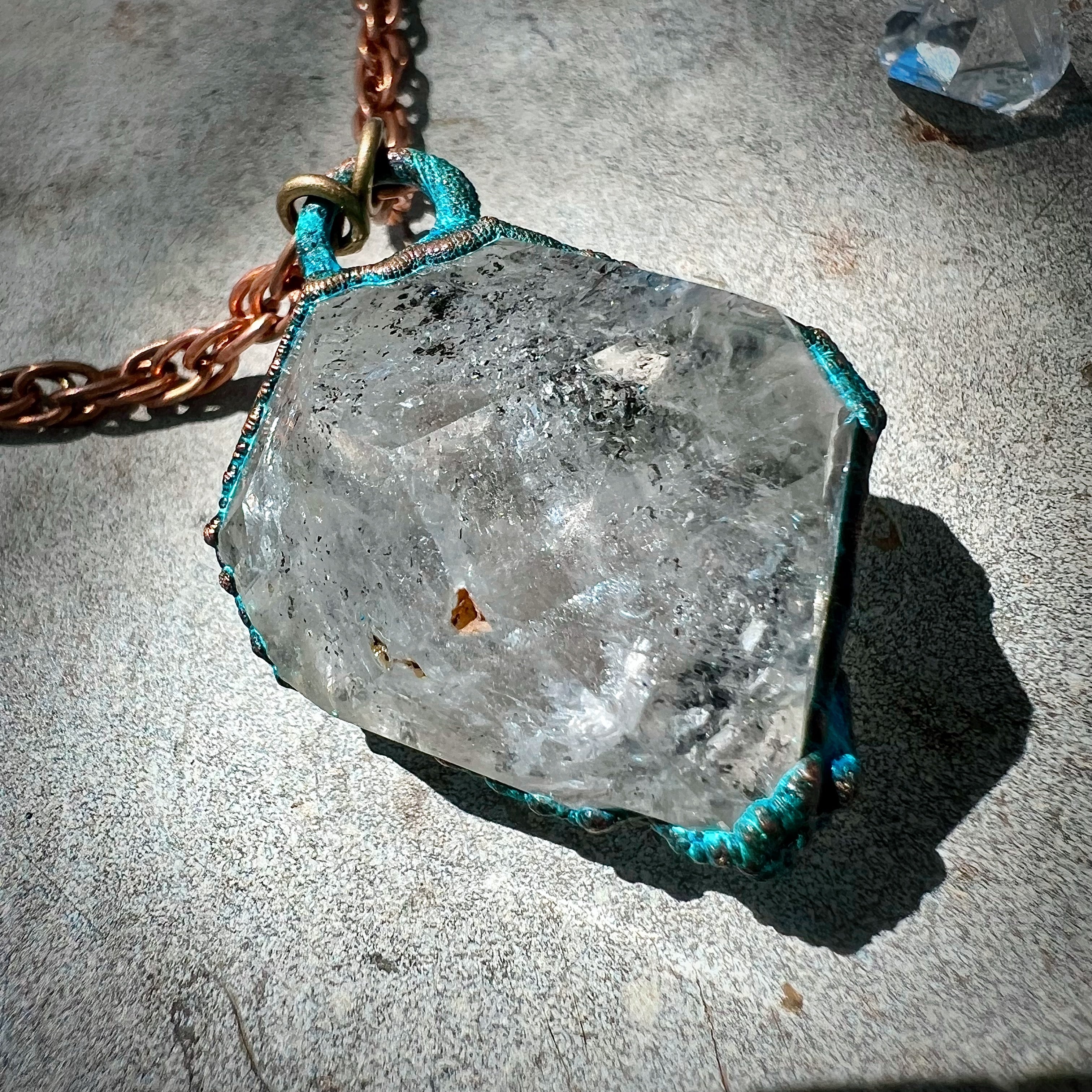 Rainbow Herkimer Diamond Pendant