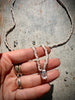 Herkimer Diamond, soft woven chain