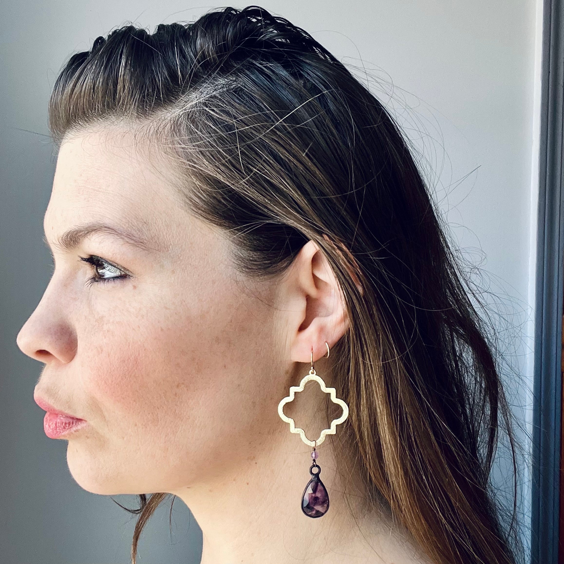 Apex Amethyst Earrings