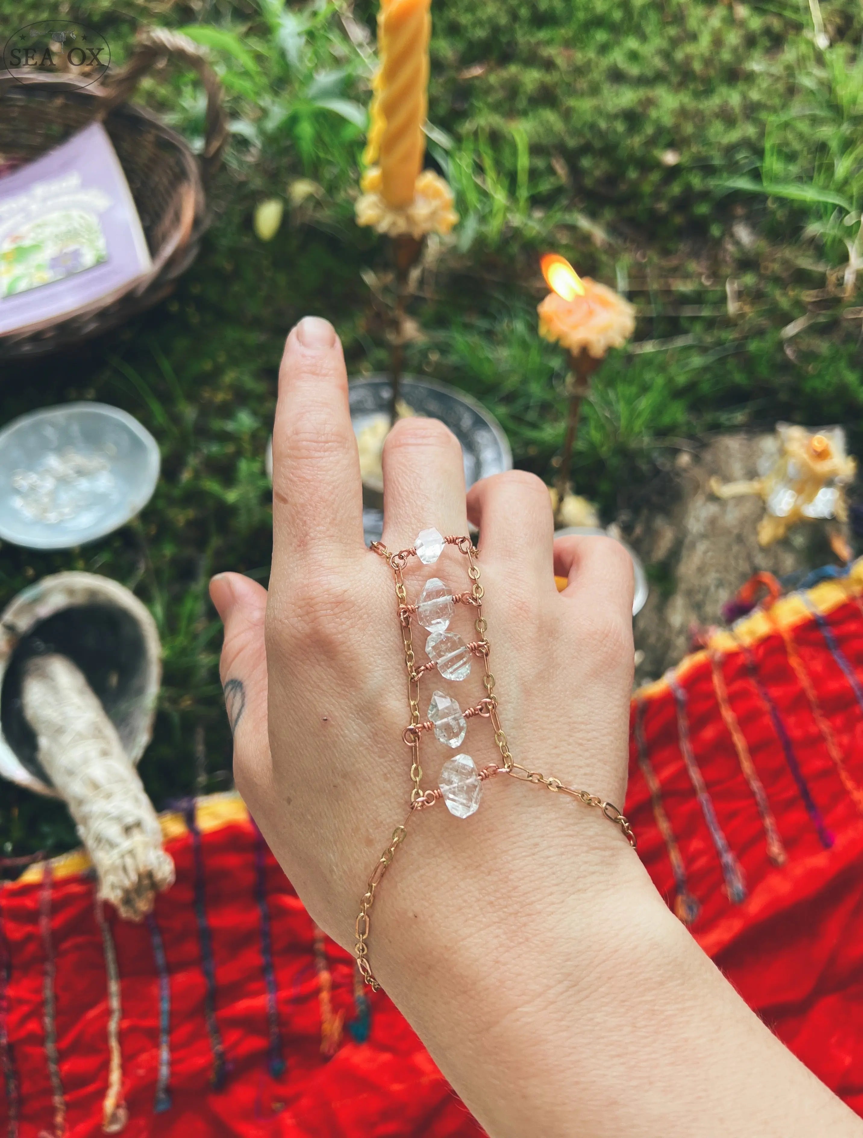 Crystal Hand Chain Sea Ox