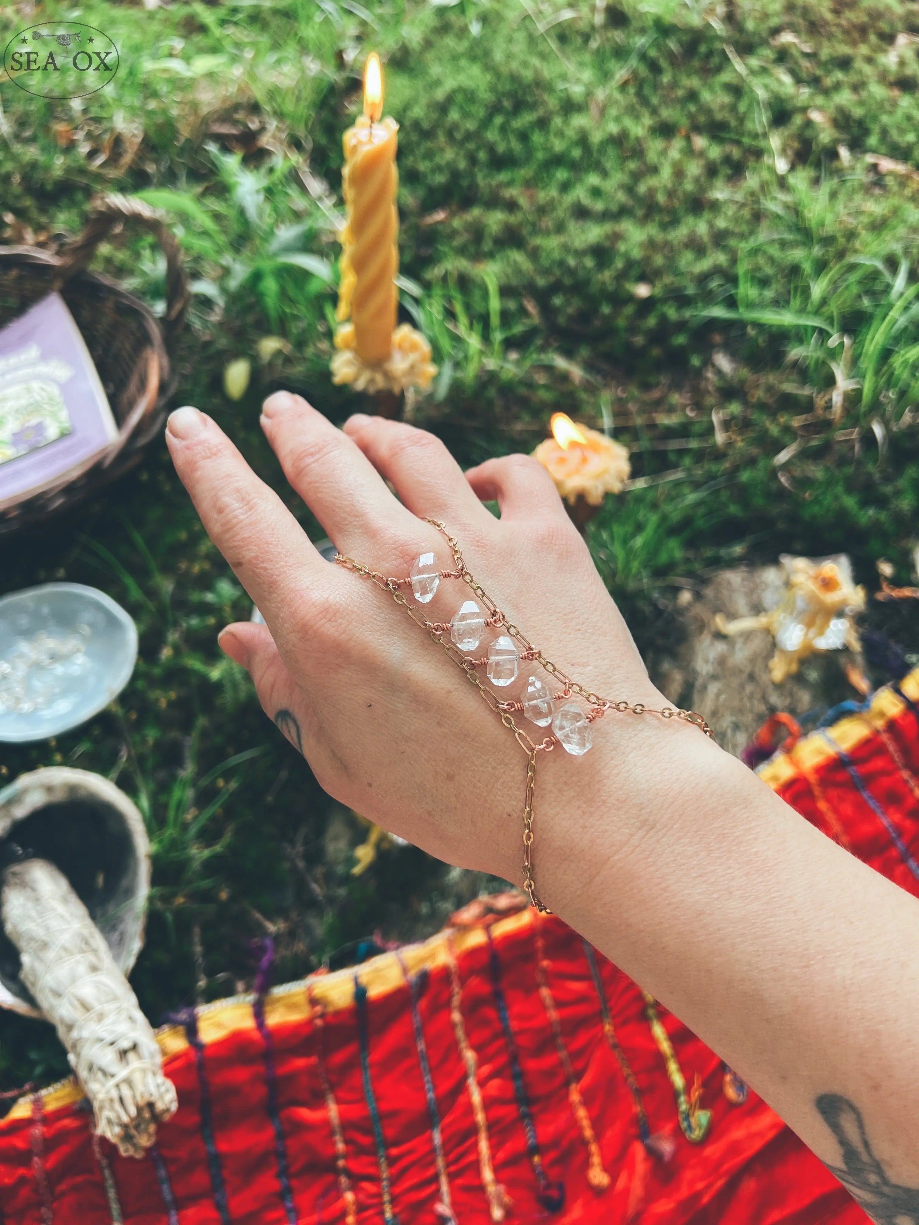 Crystal Hand Chain Sea Ox