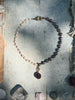 Black & White Pearl choker, with Garnet pendant Sea Ox