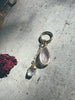 Crystal Pendant Clip: Rose Quartz & Satyaloka Azeztulite in Gold Sea Ox