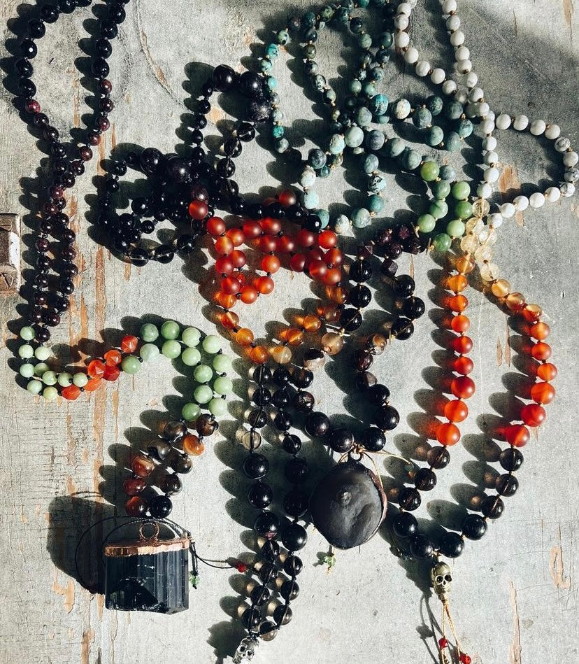 Custom Garnet Mala for Caro 🫶🏽🖤❤️🤎