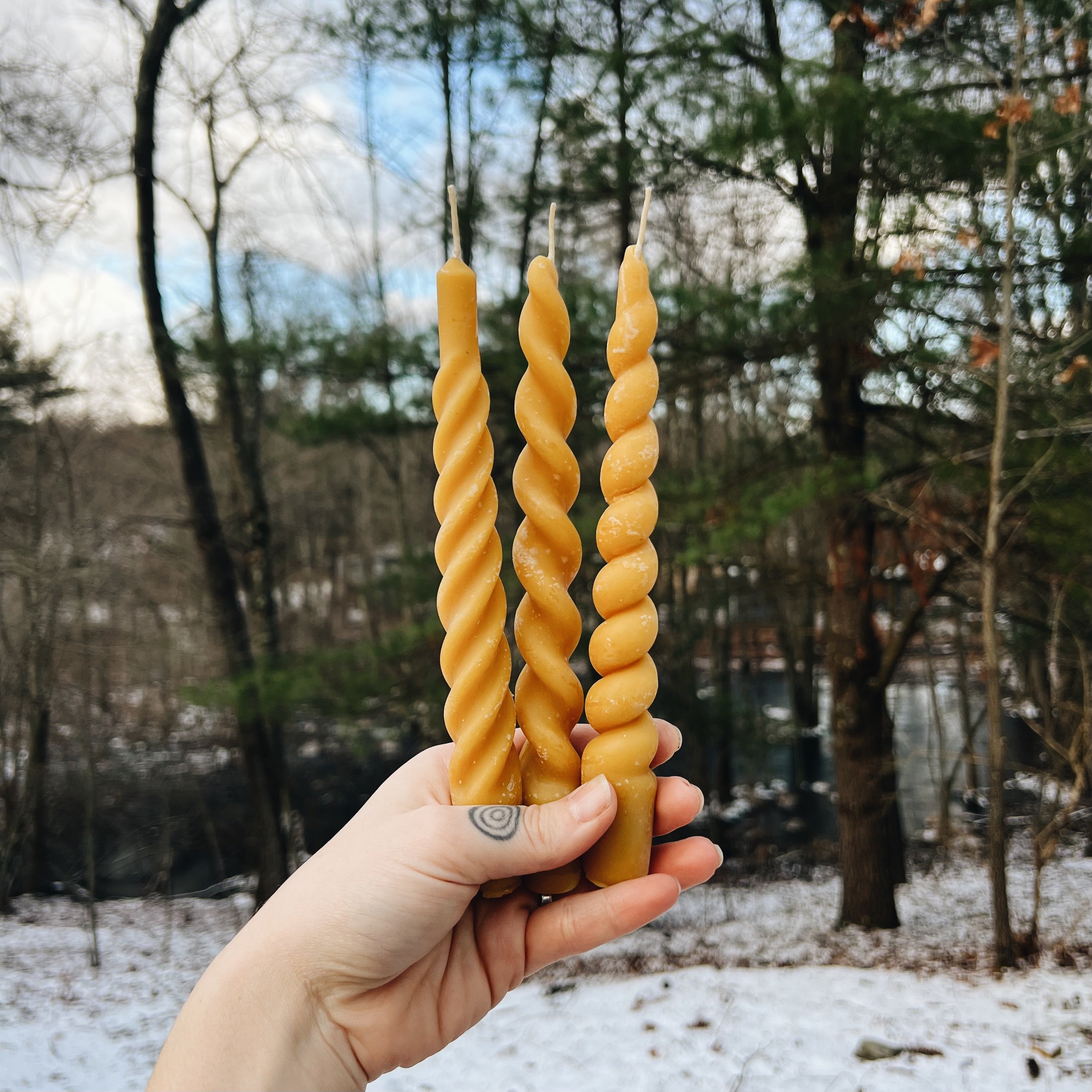 Hand-poured Beeswax Ritual Candles