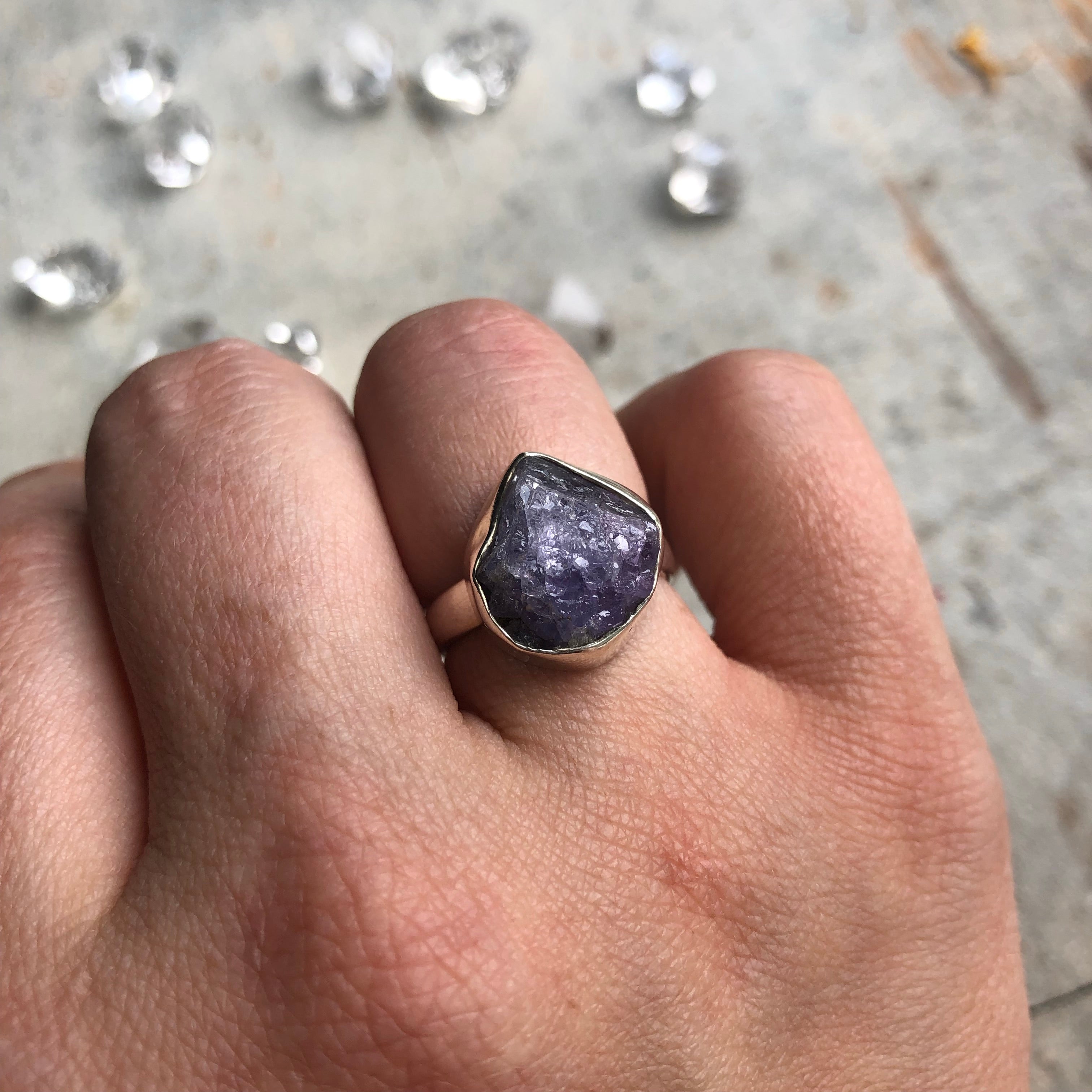 Raw Tanzanite Ring size 6, and Opal Ring
